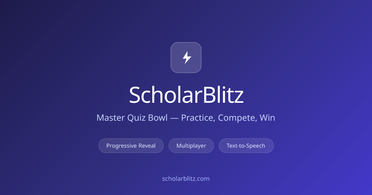 ScholarBlitz - Master Quiz Bowl